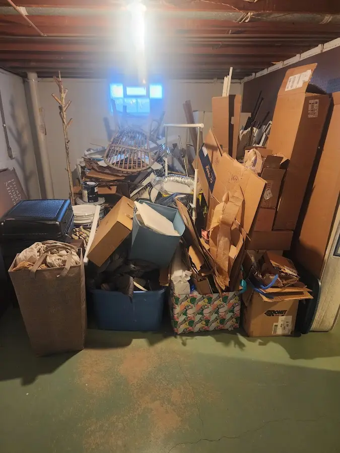 Roll-off dumpster container at job site for 20 Yard Dumpster Rental in Concord